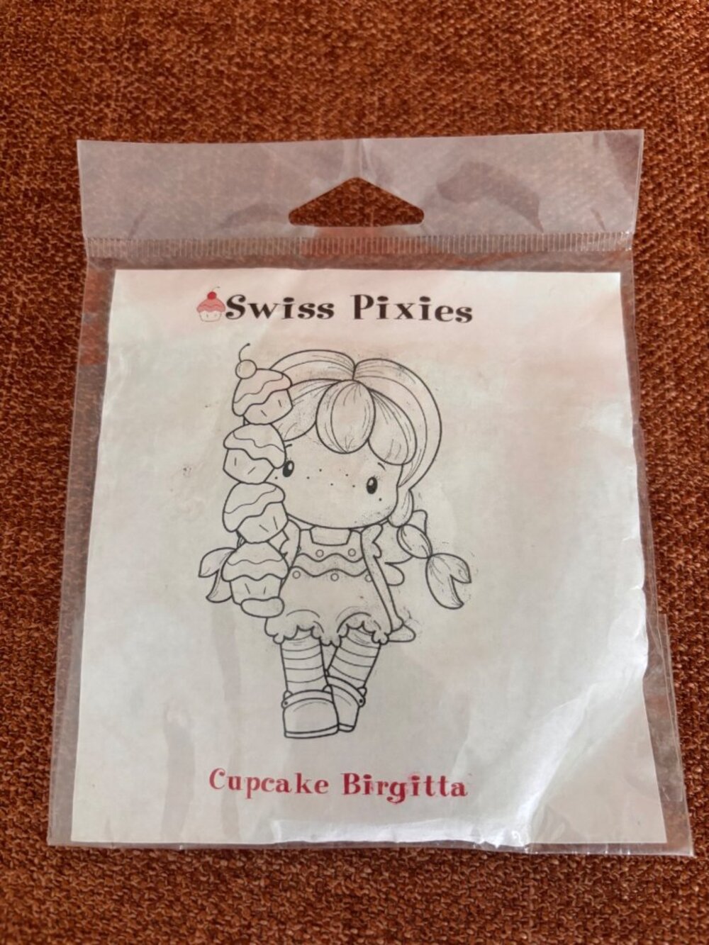 C.C. Designs Swiss Pixies Cling Stamp - Cupcake Birgitta - Retired Crafting  Jou